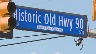Historic old Highway 90 signs back on west side