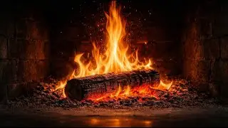 🔥 Relaxing Jazz Guitar Sleep Music Warm Fireplace and Cozy Ambience