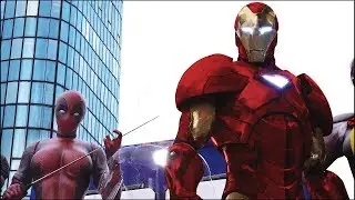 SPIDER-MAN VS CAPTAIN MARVEL, BLACK PANTHER , LADY DEADPOOL, IRONMAN & SILVER SURFER IN CIVIL WAR 2