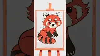 How to Draw Red Panda / Draw Animals and Popular Heroes by Step / Easy Drawing /