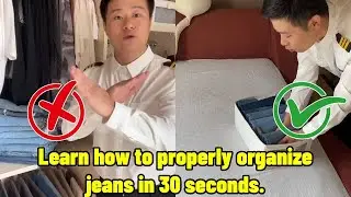 Learn how to properly organize jeans in 30 seconds | 30秒で正しいジーンズの収納方法を学ぼう