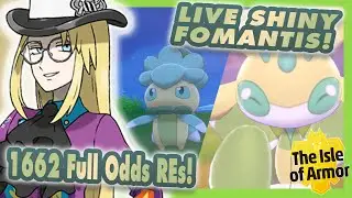 LIVE FULL ODDS SHINY GRASS WAIFU FOMANTIS in The Isle of Armor after 1662 REs! (Pokemon Shield)