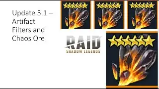 Raid Shadow Legends Outside the Box - Artifact filters and ChaosOre