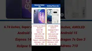 Samsung Galaxy F56 vs Nothing Phone 3a Comparison #shorts #short #galaxyf56