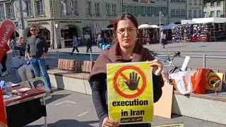 Switzerland, September 11, 2025: Iranians in Bern Hold Exhibition Against Executions in Iran