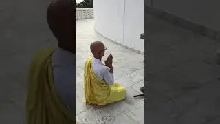 Japanese buddhist monk praying