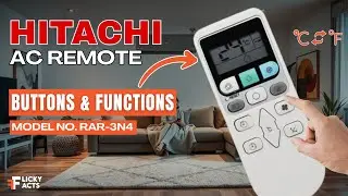 Кнопки и функции пульта дистанционного управления Hitachi AC (модель: RAR-3N4) | Руководство по п...