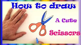 How to draw a scissors cute & easy way for kids