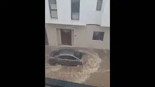 Tarazona de la Mancha in Albacete, Spain yesterday afternoon after heavy rain...#flooding #flood