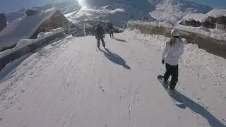 Val Thorens Plein sud  ski  December 2021 , France