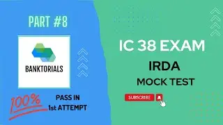 (Part 8) IC 38 - Important Questions : LIC Agent Exam : IRDA Certification Mock Test Series | Hindi