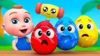 Surprise Eggs | Learning Colors and Numbers Song | Super Sumo Nursery Rhymes & Kids Songs