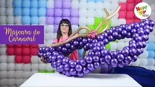 Como fazer uma MÁSCARA PARA CARNAVAL DE BALÕES (com estrutura)