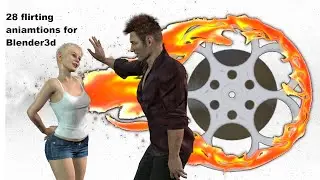 28 Flirting Animations for Blender3d (Motion Capture)