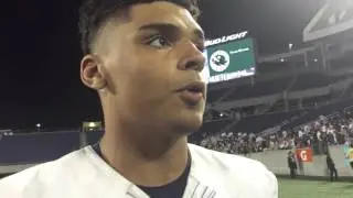 Aquinas receiver Trevon Grimes talks recruiting, state title