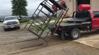 LAG Cradle Style Hay Saving Feeder Transported with a Bale Bed