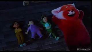 Mei and Her Friends Dream on the Roof of the House (Turning Red Scene)