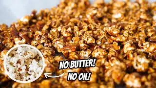 HOW TO MAKE STOVETOP POPCORN (no butter or oil) + 3 delicious topping recipes
