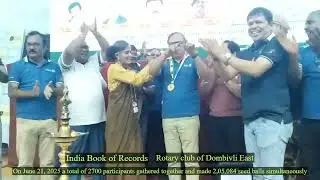India Book of Records | maximum seed balls made simultaneously | #ibr | Rotary Club of Dombivli East