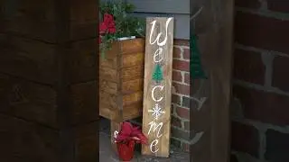 DIY welcome sign! It day 18 of Craftmas! #diychristmasdecoration #vlogmas #diy