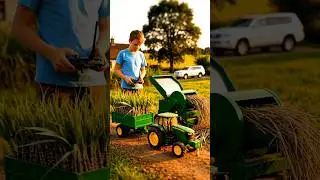 Mini Sugarcane Juice Scene | Tiny Tractor & Juice Machine | Satisfying Mini Farm Setup