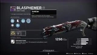 Destiny 2 blasphemer god roll new perks