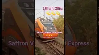 🥶Saffron Vande Bharat Express 🔥🔥🔥 #saffronvandebharat #railway #travel #highspeedtrain #ytshorts #yt