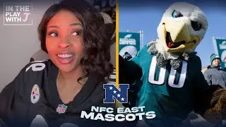 New Female NFL Fan Reacts to NFC East Mascots!