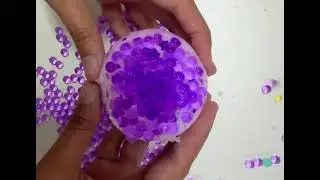 Satisfying Purple Jelly Bead Slime ASMR | Soft & Stretchy DIY Slime Sounds #asmr #satisfyingvideo 