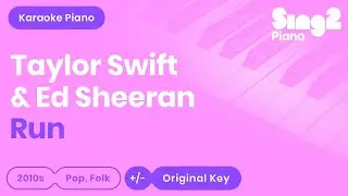 Run Karaoke | Taylor Swift, Ed Sheeran (Karaoke Piano)