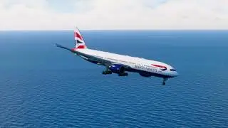 beautiful view of the plane when landing at the airport eps 0329