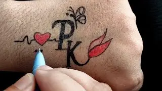 PK simple tattoo || Step by step drawing