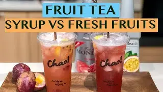 FRUIT TEA SERIES: STRAWBERRY AND PASSION FRUIT -  2 WAYS - USING COMMERCIAL PUREE VS FRESH FRUITS