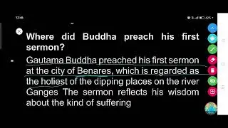 Where did Buddha preach his first sermon? || Class 10 English 