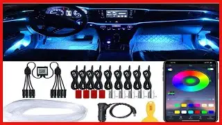 LEDCARE Car LED Strip Lights, RGB Car Interior Lights, 16 Million Colors 9 in 1 with 236 inches - M
