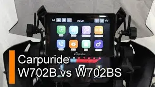Carpuride W702B vs W72BS on a BMW GS