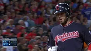 CLE@TEX: Hayes hammers a shot to left-center field