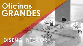 COMO DIVIDIR Y DECORAR UNA OFICINA GRANDE de estilo moderno minimalista. Usos de color y materiales.