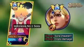 SORA VS REVAMPED FREYA WHO WILL WIN?? | SORA FIGHTER BEST BROKEN BUILD & EMBLEM COUNTER FREYA - MLBB
