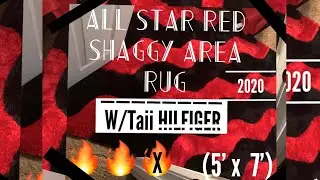 Unboxing Review Of 5&rsquo; x 7&rsquo; Area Rug By All Star 🔥🔥 -Allstar Red Shaggy Area Rug ✨