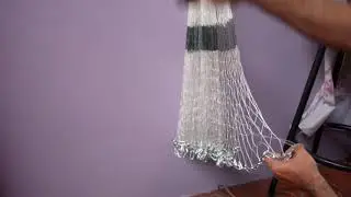 Hand Making Cast Nets- Attaching a Chain Bottom
