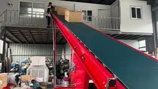 Stacking Belt Conveyor,Flexible Powered Roller Conveyor for Loading Cartons