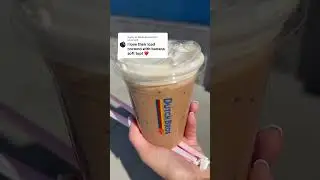 Trying the Dutch Bros cocomo latte with banana soft top! #dutchbros #icedlatte #bananacoldfoam