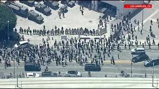 Protests erupt in L.A. against ICE raids 6-8-25