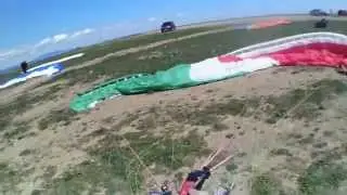 Acidente de Parapente en La Muela 8.4.2014 / Forced paragliding landing in Spain
