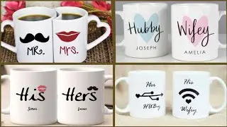 Beautiful Coffee mug designs for couples| Customized mug gift ideas #youtube #couple #coffeemug