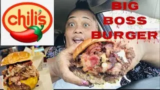 CHILI&rsquo;S &reg;️ 🌶 THE BOSS BURGER || SOCIAL EATING | EATING SHOW