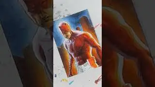Epic Marvel DareDevil Sketch Card with Ohuhu Markers - Timelapse!