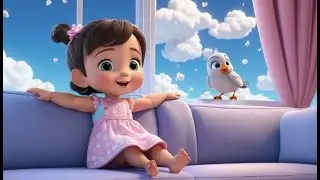 Baby Mia Climbs the Couch | Climbing Song for Toddlers | Playful Movement Rhyme for Preschool Kids