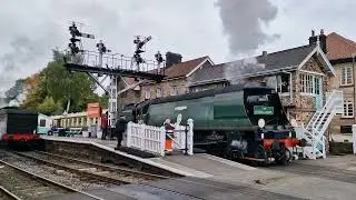 34072 on Moorlander slipping out of Grosmont 